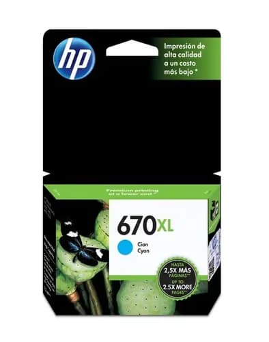 Cartucho Hp 670 Xl 670xl Cian Cz118 3525 4615 4625 5525