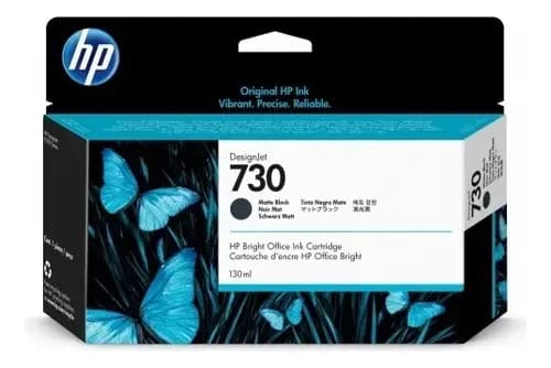Cartucho De Tinta Hp 730 Negro Mate De 300 Ml P2v71a