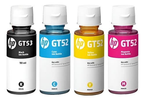 Kit Refil X4 Tintas Hp Gt52 + Gt53 210 520 580 581 750 750 4 Colores