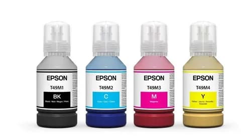 Pack Tintas Cmyk Epson Sublimación T49m F570 F170 Negro, Magenta, Amarillo Y Cian