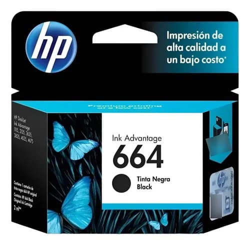 Cartucho Hp F6v29al 664 Negro 1115 2135 3635 3835 4535 4675