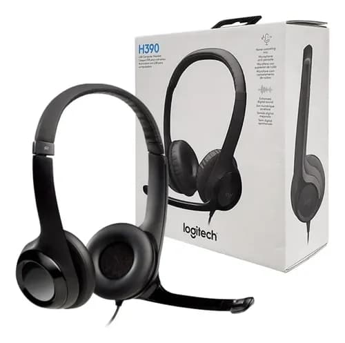 Auriculares Logitech H390 Con Micrófono Usb Negro