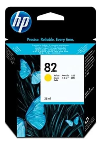 Cartucho De Tinta Hp 82 Color Amarillo De 28 Ml
