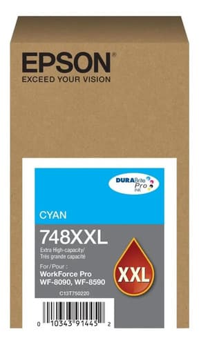 Cartucho Epson 748xxl 748 Cian Original Wf6090 Wf6590