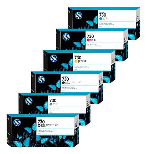 Cartucho Hp 730 300ml T1600 T1700 T2600 Original Cada Color