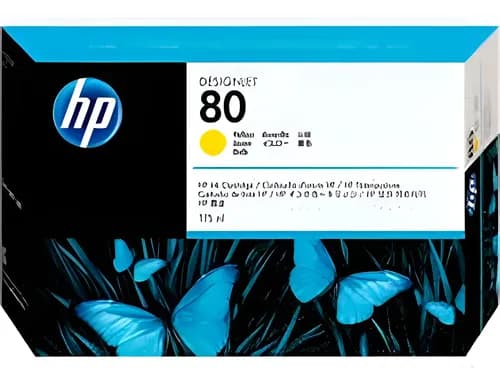 Cartucho Hp 80 Amarillo C4873a 4872 1000 1055c Original Si