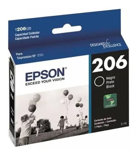 Cartucho Epson 206 Negro T206120 Xp-2101 Xp2101