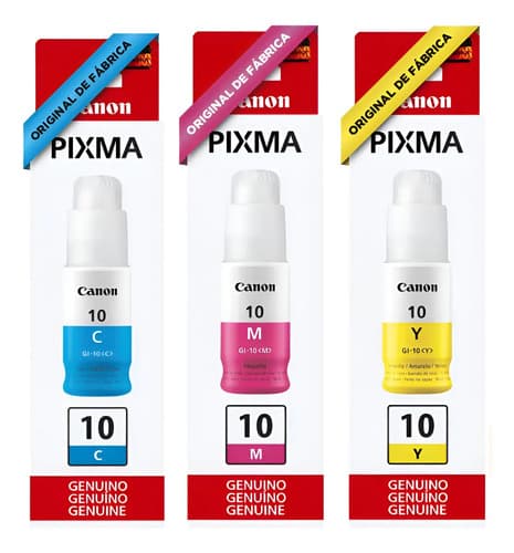 Kit 03 De Tinta De Colores Canon Gi-10 Gi10 G6010 G7010 G5010 Colorido