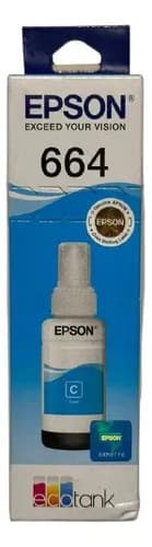 Tintas Epson T664 Cyan L210 L355 L365 L380 L395 664 Tinta Cian
