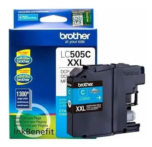 Cartucho De Tinta Brother Lc505c Xxl Cian De 12 Ml