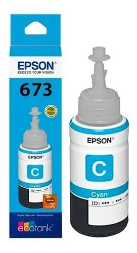 Tinta Epson Cian 673 Para Impresoras L805 L810 L850 L1800