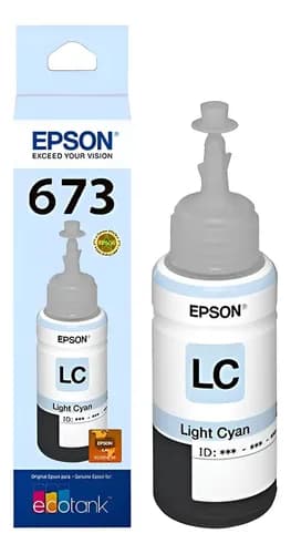 Tinta Epson 673 Cian Claro T673520  L805 L800 L850 L1800 Ori