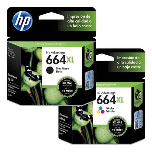 Combo Cartucho Hp 664xl Negro + Color 1115 2135 3635 3835 Si