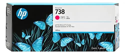 Cartucho De Tinta Designjet Hp 738 De 300 Ml Magenta