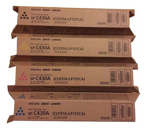 Toner Ricoh Sp C430 C430a Clp37a Lp137ca Cada Color Tinta Cian