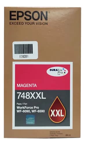 Cartucho De Tinta Epson Wf6590 748xxl Color Magenta De 69 Ml