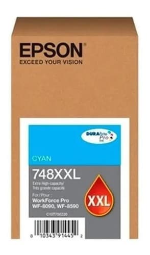 Cartucho Epson T748 748 T748xxl Cian Original Wf 6090 6590