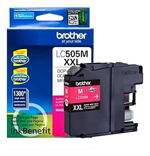 Tinta Brother Lc-505m Para 1300 Xxl Paginas Magenta