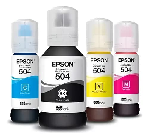 Tinta Para Impresora Epson 504 Color Combo De 337 Ml 4 Unidades