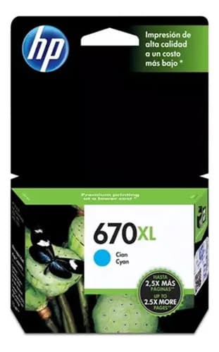 Cartucho Cz118al 670xl Cian 3525 4615 4625 5525 V.2016