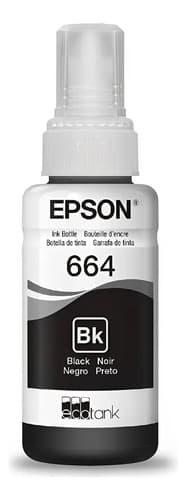 Botella Tinta Epson T664 Negro 70 Ml L220 L365 L375