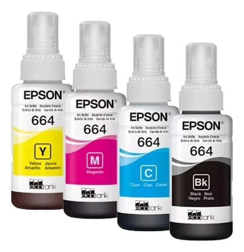 Kit De Tinta Epson 664 P/ L120 L1300 L395 664 T64 L396 L355 Cmyk