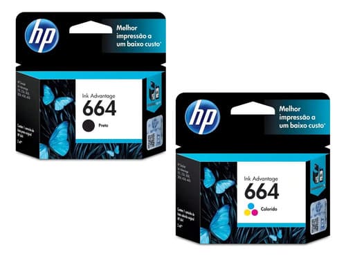 Kit De Cartuchos Hp 664 En Negro (1) Y Color (1)