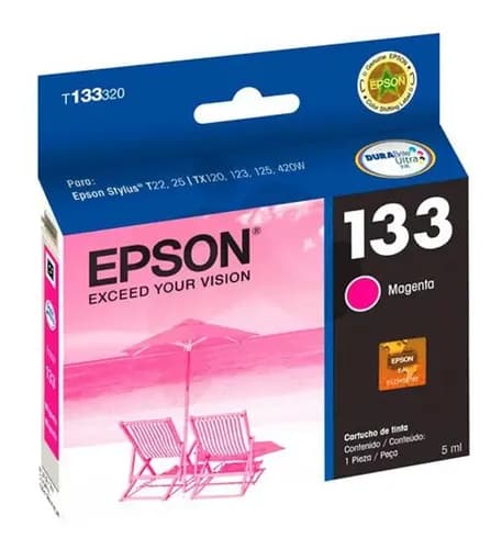 Cartucho Epson 133 Magenta T133320 T25 Tx125 Tx133 Tx135 Tx2