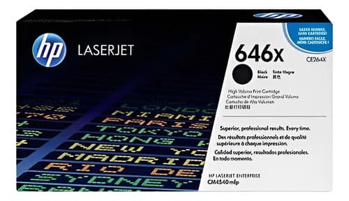 Toner Hp 646x 646 Ce264x  Ce264 264x Para Cm4540 4540 Mfp Negro