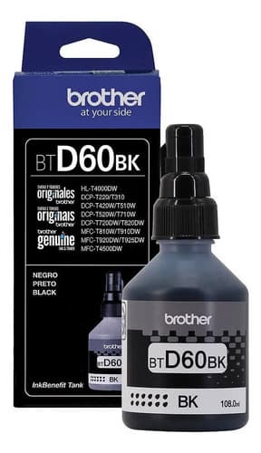 Tinta Brother Btd60bk Negro T 310w 510w 710w 810w