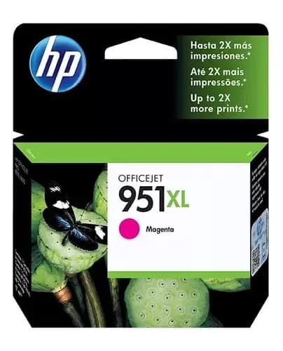 Cartucho De Tinta Hp 951xl Color Magenta De 17 Ml