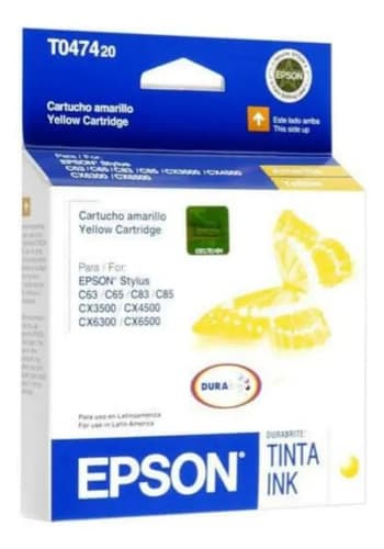 Cartucho Epson T047 Amarillo Tinta 8 Ml T047420