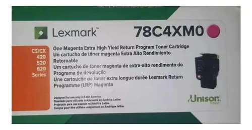 Toner Lexmark 78c4xm0 Cs420 Cs520 Cs620 Cx420 Cx520 Cx620 Tinta Magenta
