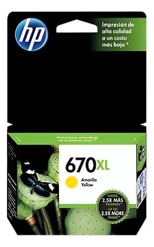 Hp Cz120 Cartucho 670 Xl 2016 Amarillo 3525 4615 4625 5525