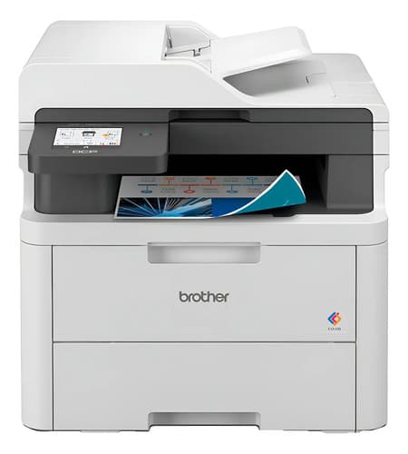 Impresora Multifuncion Color Brother Laser Dcp-l3560cdw Wifi Gris