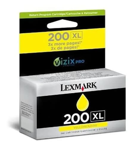 Cartucho De Tinta Amarillo Lexmark 200xl Para Impresoras