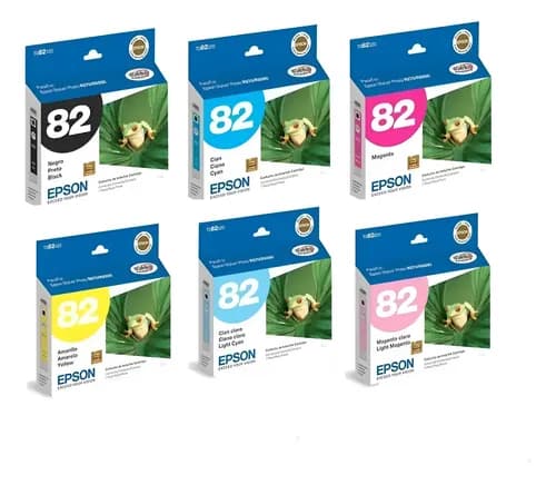 Combo Cartucho Epson 82 82n R270 R290 Rx590 Tx700 Blister