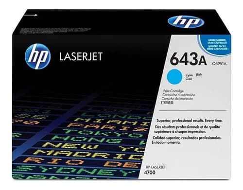 Tóner Hp 643a Caja Blanca Color Cian