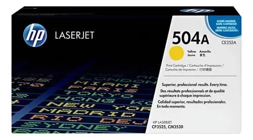 Toner Hp Ce252a 252 252a 504 504a Amarilo Cm3530 Cp3525 3520 Amarillo 1 Ml