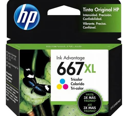 Cartucho Hp 667xl (3ym80al) Tricolor