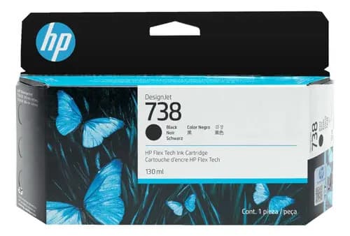 Cartucho De Tinta Hp 738 Negro Designjet Para T850 De 130ml