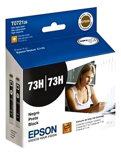 Cartucho De Tinta Epson 73h Color Negro De 11 Ml