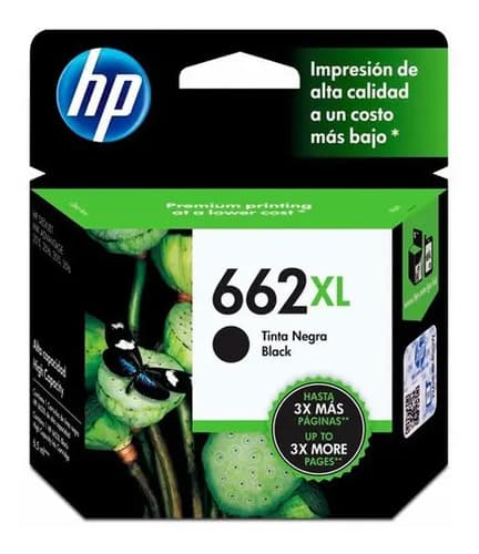 Cartucho De Tinta Negra Hp Advantage 662xl De 6,5 Ml
