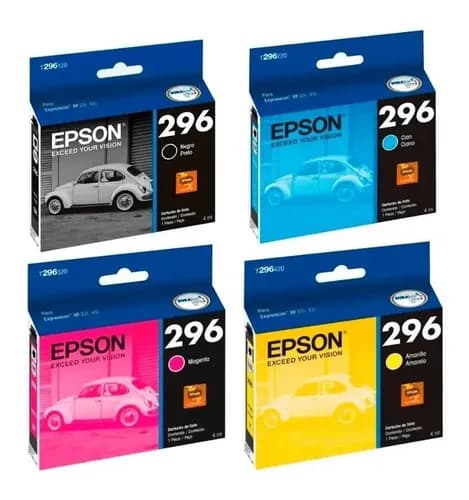 Combo Cartucho Epson 296 X 4 Col Xp-231 Xp-241 Xp-431 Xp-441