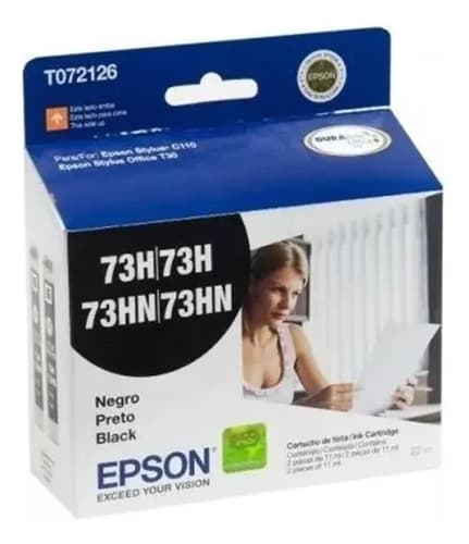Cartucho Epson T73120h T072126 73h 73hn C110 T30 $x Cartucho