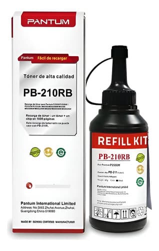 Toner Pantum Pb210 P/ Recargar Pb211 P2200 P2500 M6500 M6550 Negro