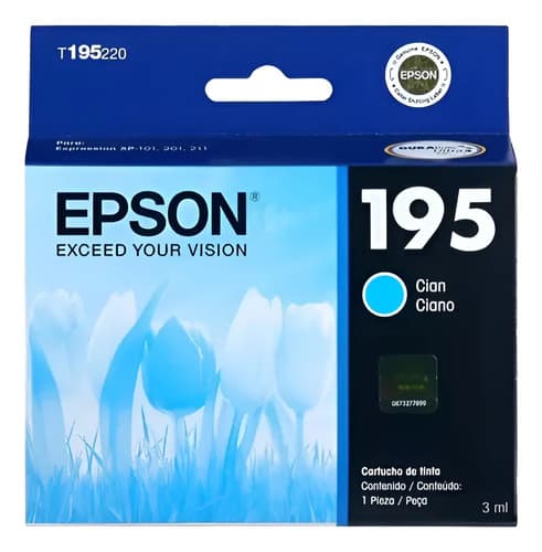 Cartucho Epson 195 T195220 Cyan Xp101 Xp201 Xp211 Vencido
