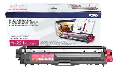 Toner Brother Tn221 Tn-221 Magenta Hl3140cw 3150cdn 3180cdw Magenta Brother