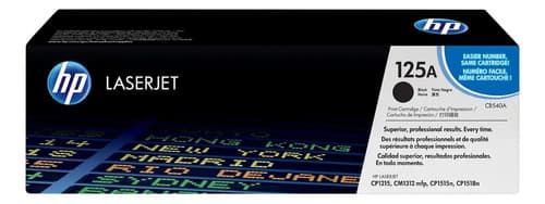 Tóner Hp 125a Negro Laserjet (cb540a) Para Hp Laserjet Cp1515n, Cp1518ni, Cm1312, Cm1312nfi