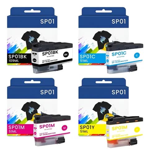 Combo Cartucho Sp01 Brother Sp1 Tinta Sublimación 4 Colores